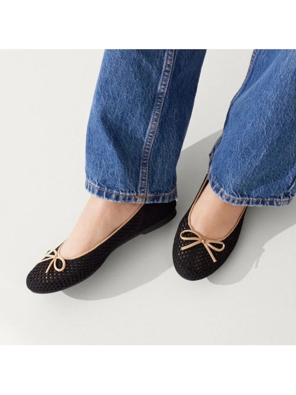 Rothy’s The Ballet Flat Noir Mesh Black Size 12 NIB Never Worn